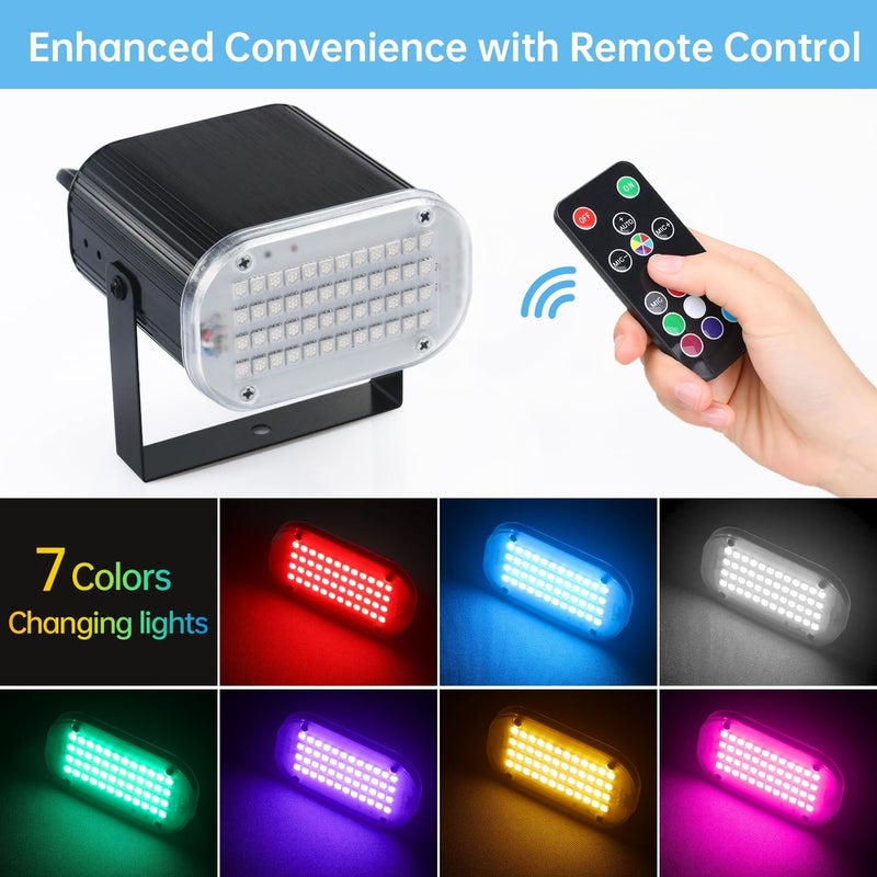 Luditek Halloween Mini LED Strobe Light, Multi-Color Sound Activated Disco Party Lights w/Remote Control, Flashing Strobe Lamp for Outdoor Indoor Home Room Decorations Karaoke - Image 4